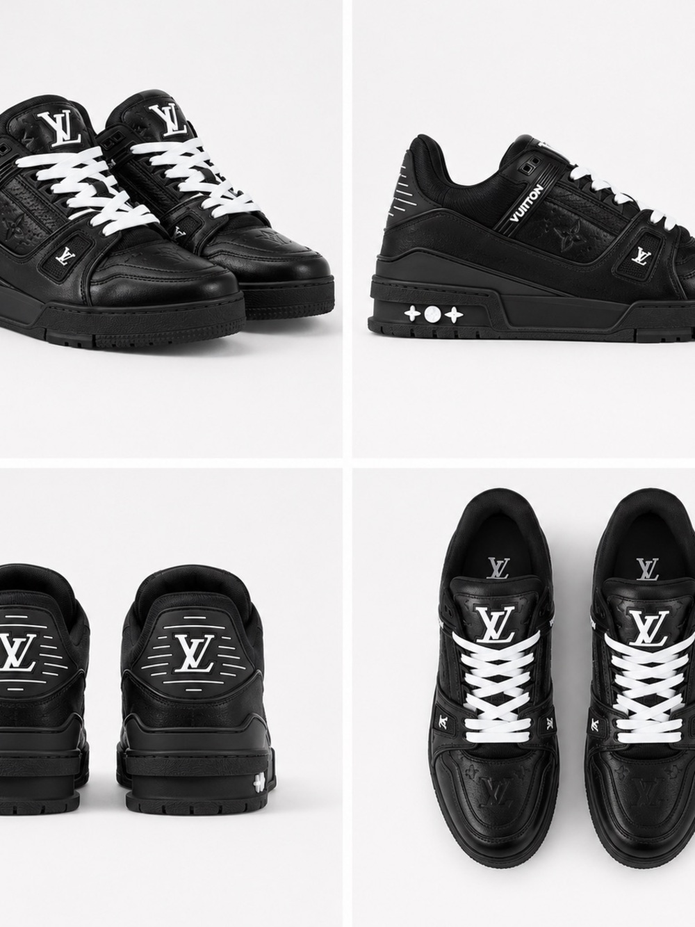 Louis Vuitton Men’s Black & White Low-Top Sneakers
